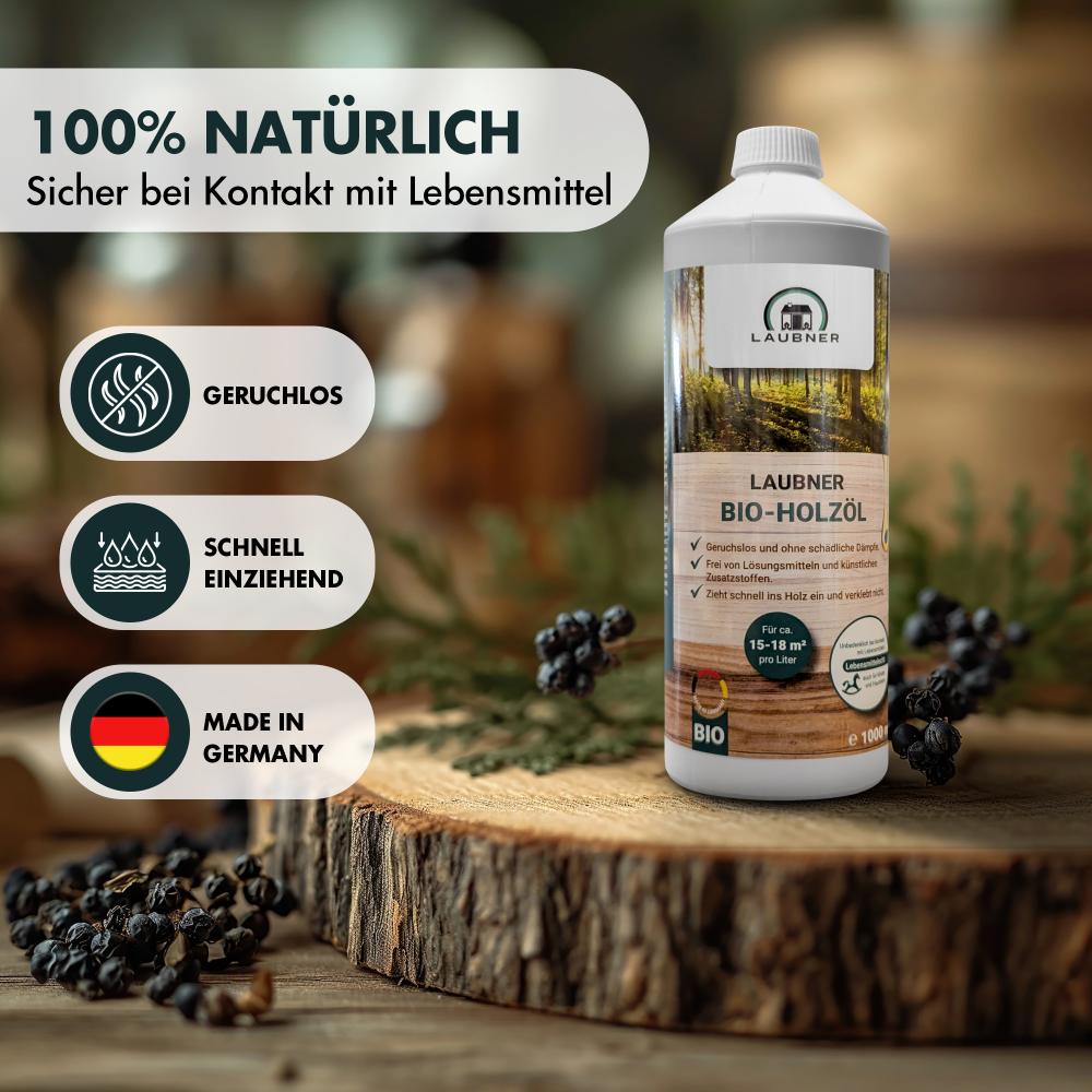 Laubner Bio-Holzöl 1 Liter farblos, lebensmittelecht, geruchslos